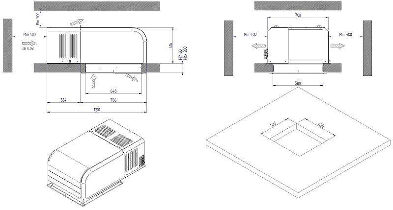 Bild 4: Rivacold NK Deckenaggregat BEST BEC1301MA20P11