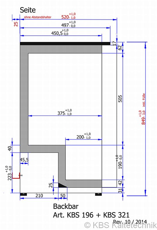 Bild 3: KBS Backbar Kühlschrank 196