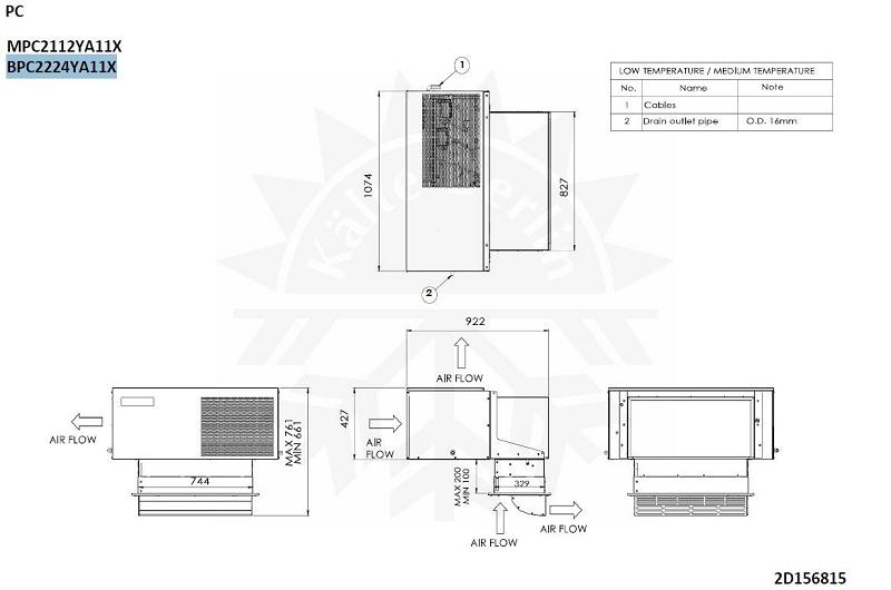 Bild 4: Zanotti Deckenaggregat Tiefkühlung BPC2224YA11X
