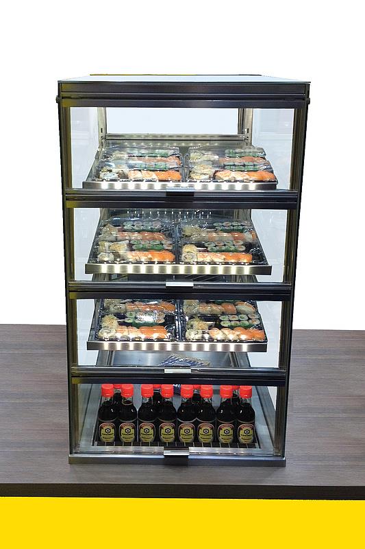 Bild 1: Nordcap Einbauvitrine SUSHI TOWER 78-E KL