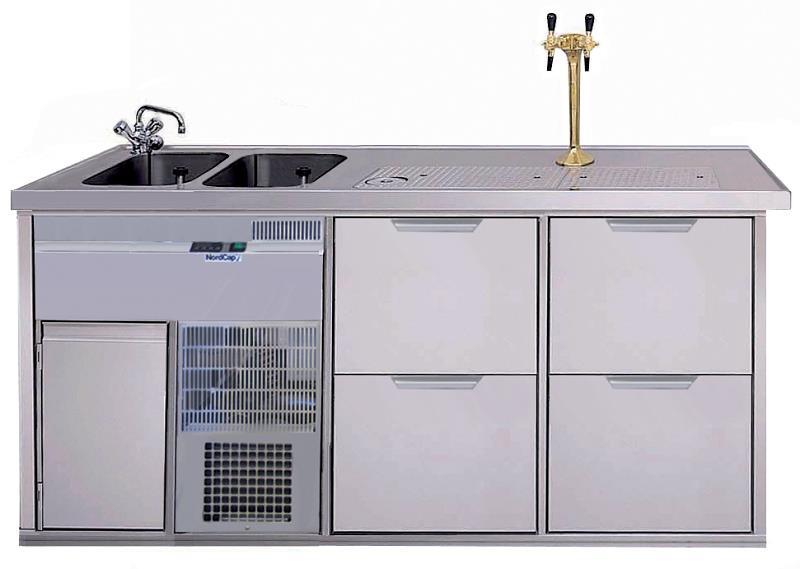 Bild 1: Nordcap Getränketheke Prag - 2 Becken links