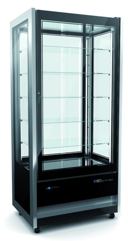 Bild 1: Nordcap Isa Panorama-Kühlvitrine Cristal Tower LH 925 RV / TN