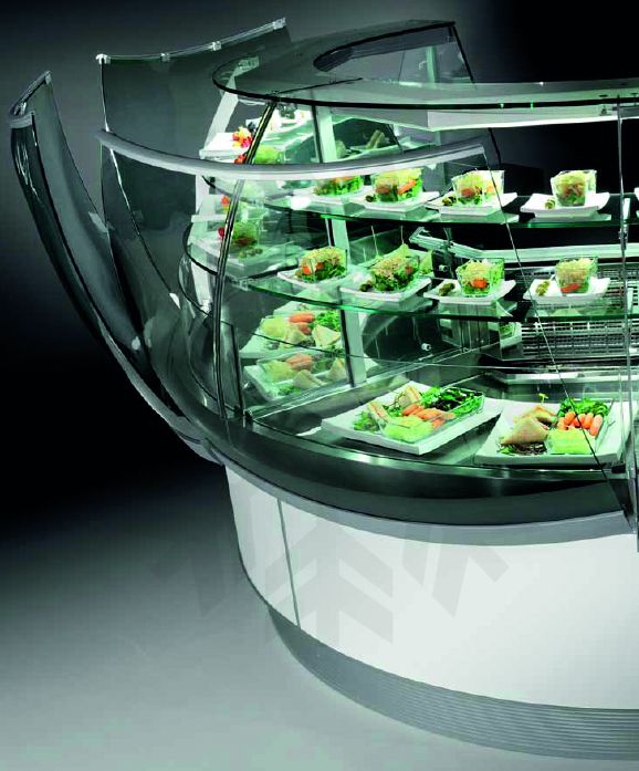 Bild 1: Nordcap Panorama-Kühlvitrine MIX VAD AE 90°