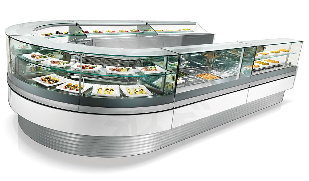 Bild 1: Nordcap Panorama-Wärmevitrine MIX VAD DRY 100