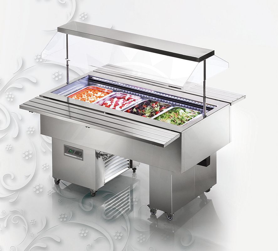 Bild 1: Nordcap Salatbar ISOLA 4 M INOX UM