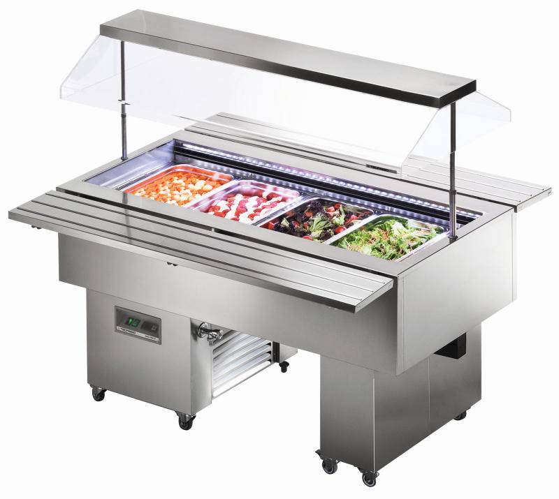 Bild 1: Nordcap / Tecfrigo Salatbar Isola 8 M INOX UM