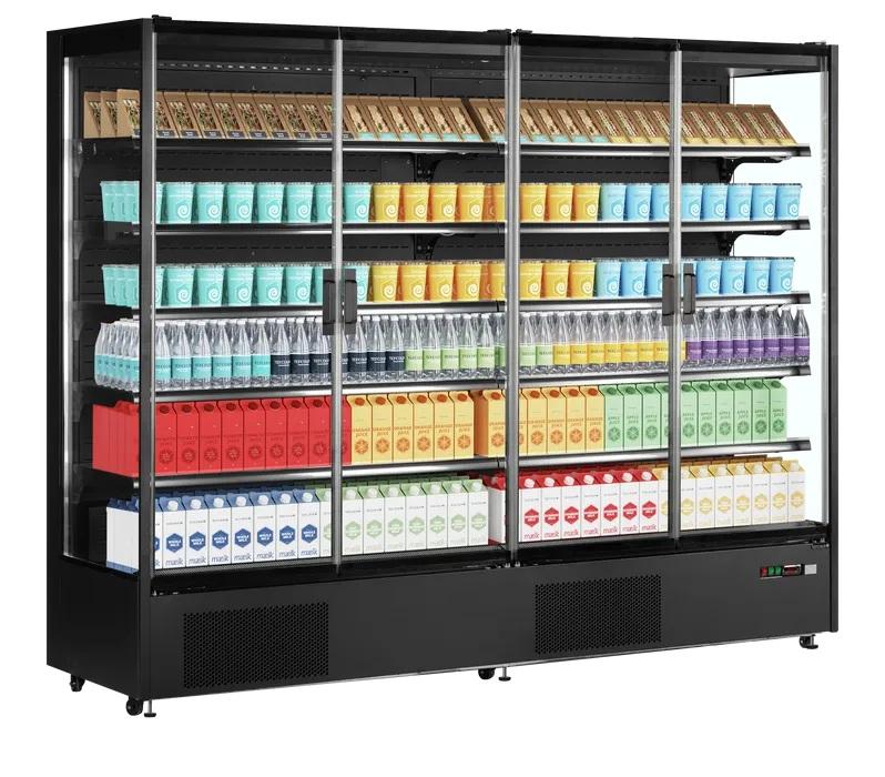 Bild 3: Nordcap Wandkühlregal mit 4 Drehtüren WKU 2500 BLACK