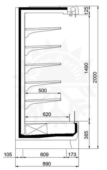 Bild 2: Nordcap Obstkühlregal Euro Bali 890-2000 H1-1250