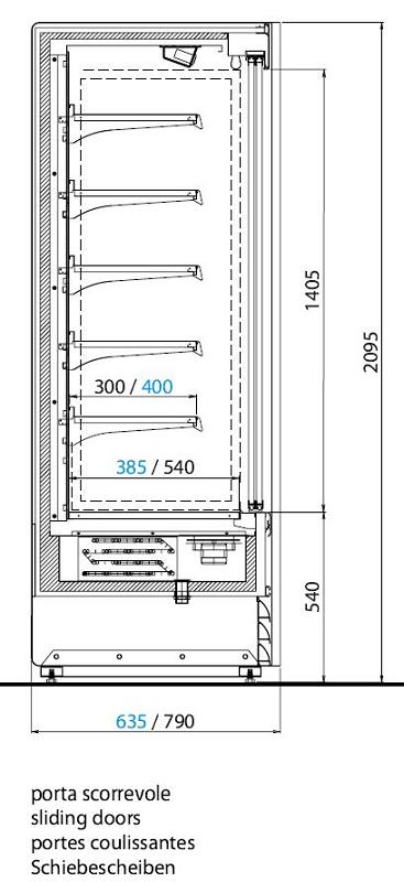 Bild 3: Nordcap Wandkühlregal Alaska 100 VBN Slim Energy SG