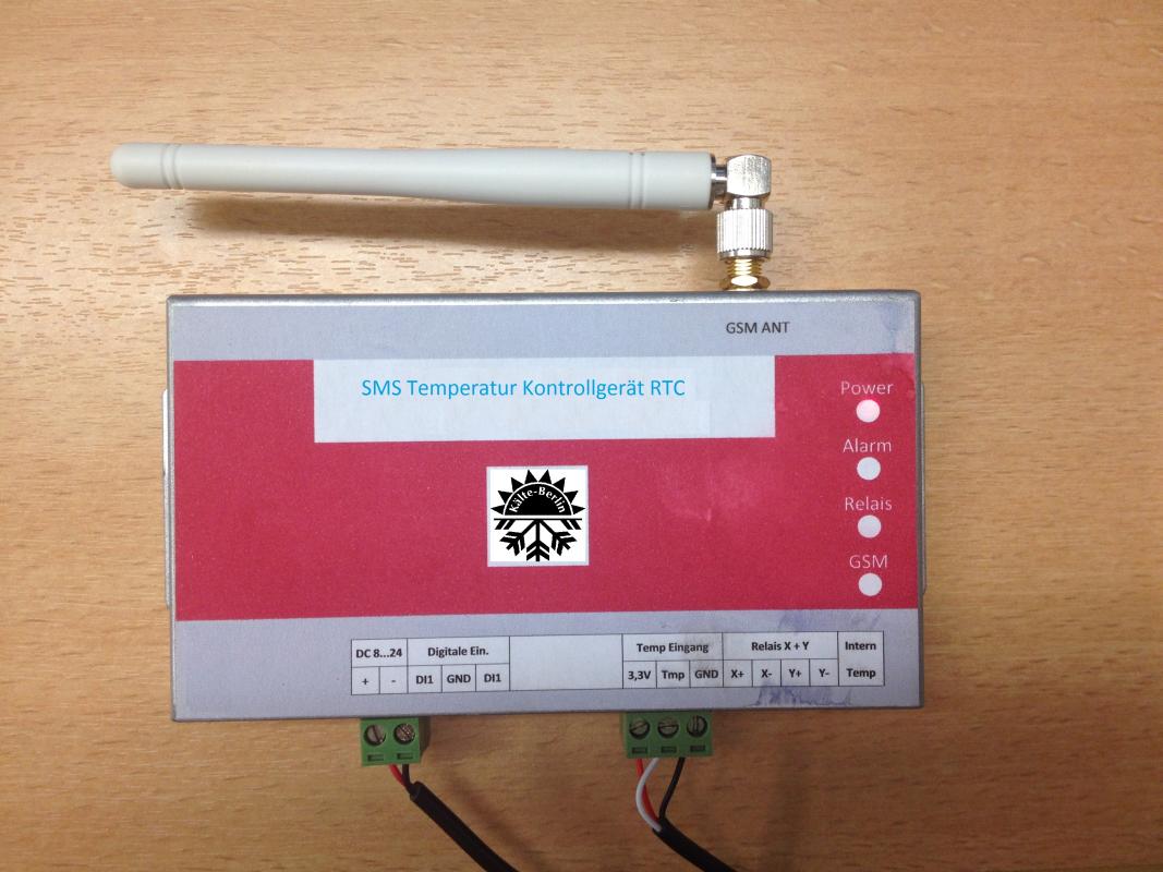 Bild 1: SMS Temperatur Warngerät RTC