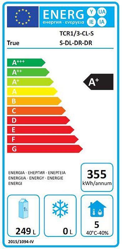 Bild 2: TRUE Kühltisch TCR1-3-CL-SS-DL-DR-DR