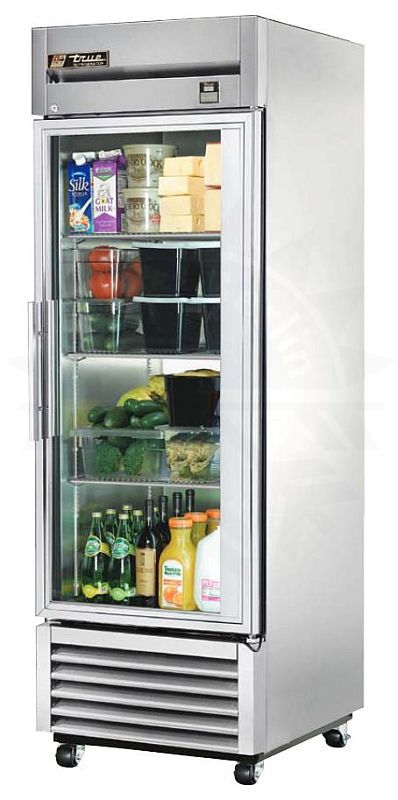 Bild 1: TRUE Edelstahl-Glastür-Kühlschrank TS-23G