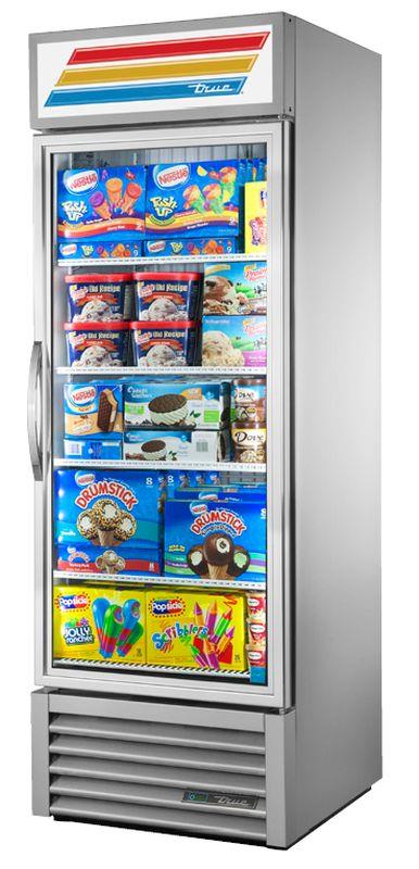 Bild 1: TRUE Glastür-Tiefkühlschrank GDM-23F-LD