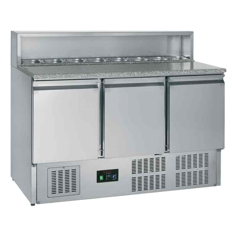 Bild 1: Tefcold Pizzakühltisch GN1/1 GP93 – 3 Türen