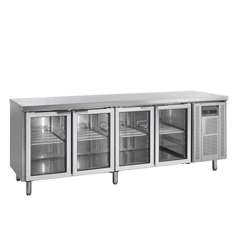 Bild 1: Tefcold Kühltisch GN1/1 CK7410G – 4 Glastüren