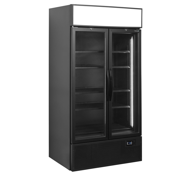 Bild 1: Tefcold Flaschenkühlschrank in Schwarz FSC1000H BLACK