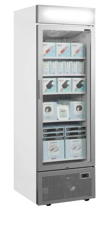 Bild 3: Tefcold Gefrierschrank mit Glastür UFSC1450GCP NF Silver