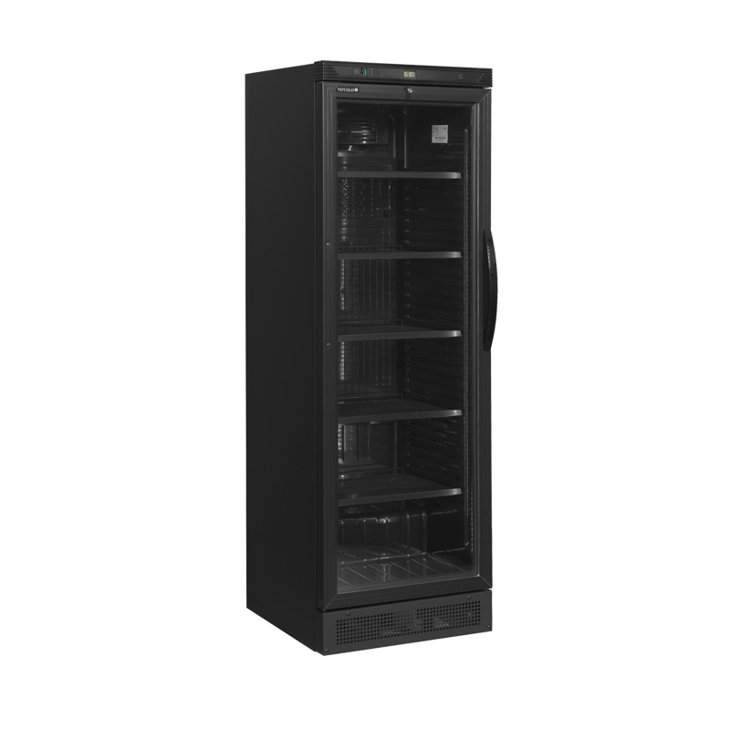 Bild 1: Tefcold Flaschenkühlschrank, Anschlag links CEV425 BLACK L/H