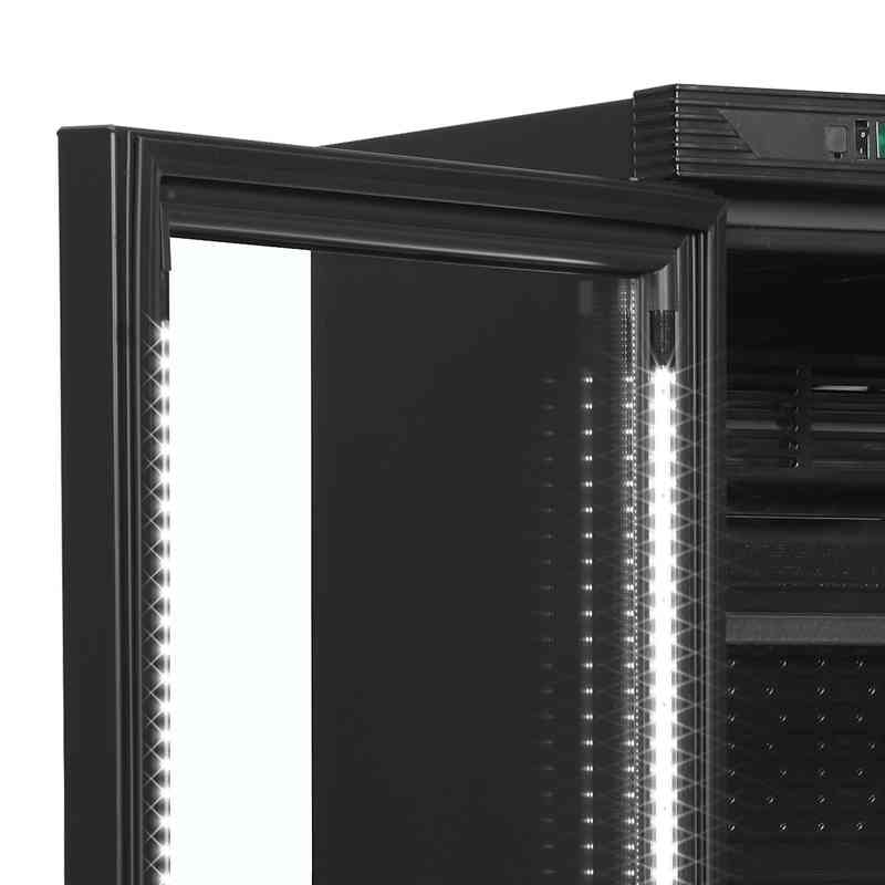 Bild 4: Tefcold Flaschenkühlschrank, Anschlag links CEV425 BLACK L/H