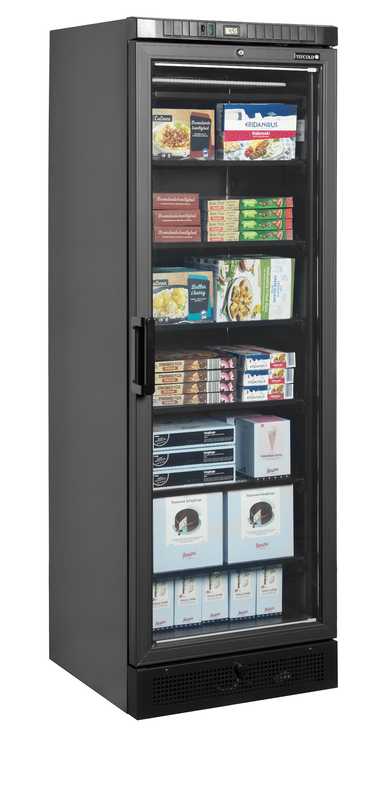Bild 3: Tefcold Gefrierschrank mit Glastür in Schwarz UFSC371G Black