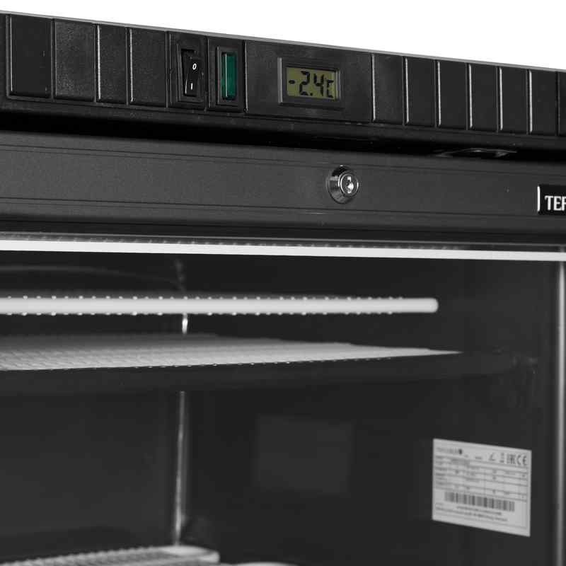 Bild 5: Tefcold Gefrierschrank mit Glastür in Schwarz UFSC371G Black