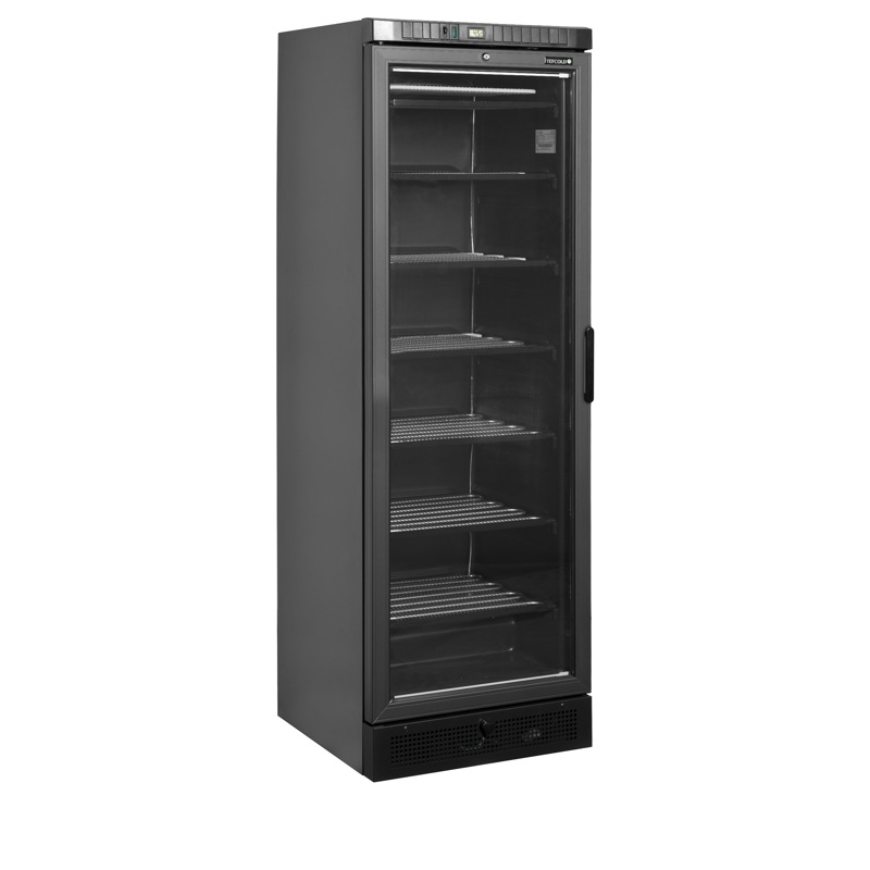 Bild 1: Tefcold Glastür Gefrierschrank UFSC371G Black L/H