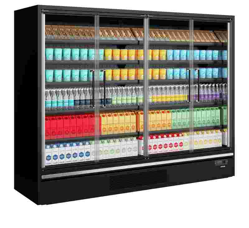 Bild 3: Tefcold Supermarkt-Multideck-Kühlschrank Galaxy+ GP26FGD Black
