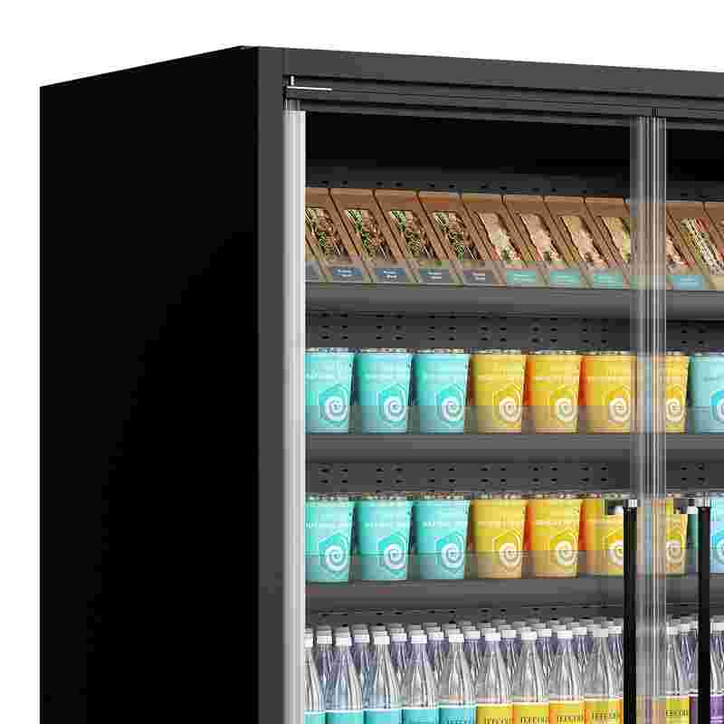 Bild 4: Tefcold Supermarkt-Multideck-Kühlschrank Galaxy+ GP14FGD Black