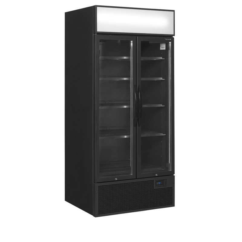 Bild 1: Tefcold Flaschenkühlschrank in Schwarz FSC891H Black