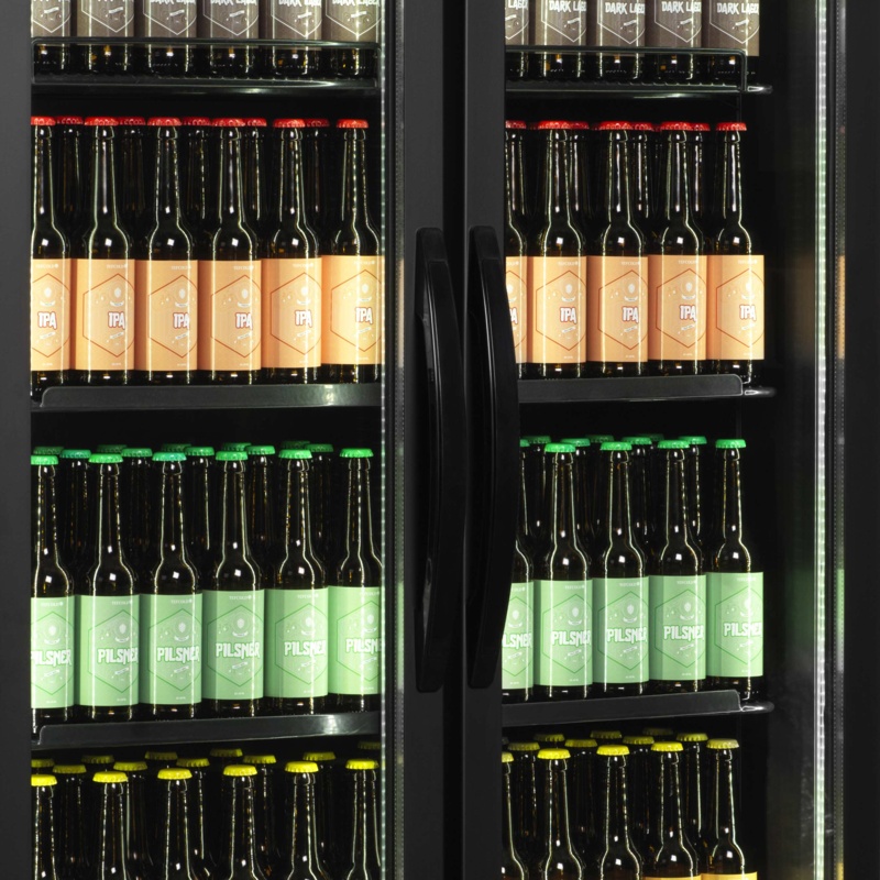 Bild 5: Tefcold Flaschenkühlschrank in Schwarz FS890H BLACK