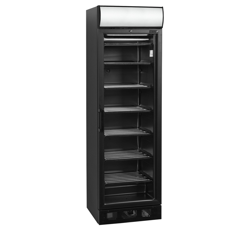 Bild 1: Tefcold Gefrierschrank mit Glastür in Schwarz UFSC371GCP Black
