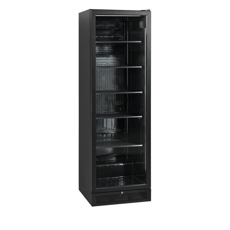 Bild 1: Tefcold Display-Kühlschrank in Schwarz SCU1425H