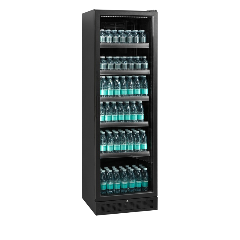 Bild 3: Tefcold Display-Kühlschrank in Schwarz SCU1425H