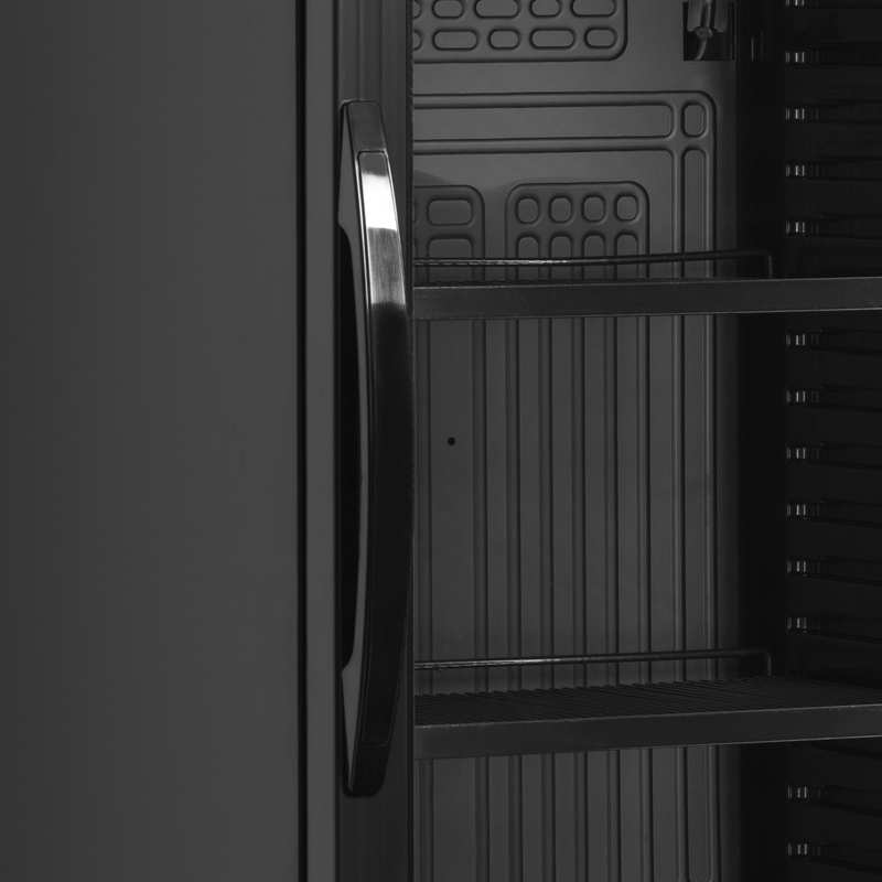 Bild 4: Tefcold Display-Kühlschrank in Schwarz SCU1425H