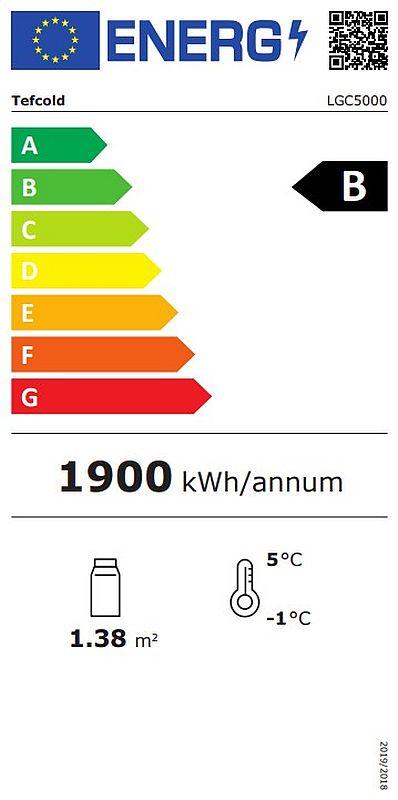 Bild 2: Tefcold Glastür Kühlschrank mit Display LGC5000