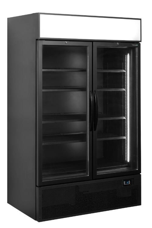 Bild 1: Tefcold Flaschenkühlschrank in Schwarz FSC1200H BLACK