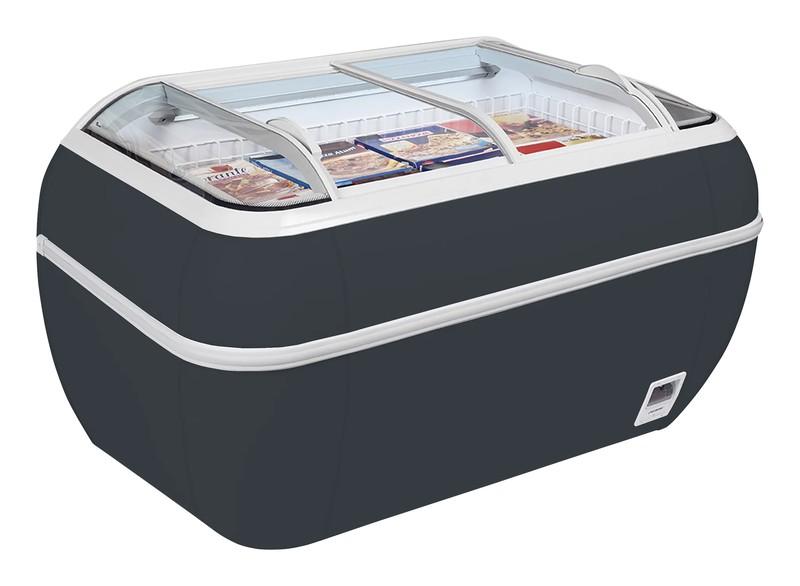 Bild 1: Tefcold Supermarkt-Gefriertruhe in Anthrazit TWIN HEAD A-F