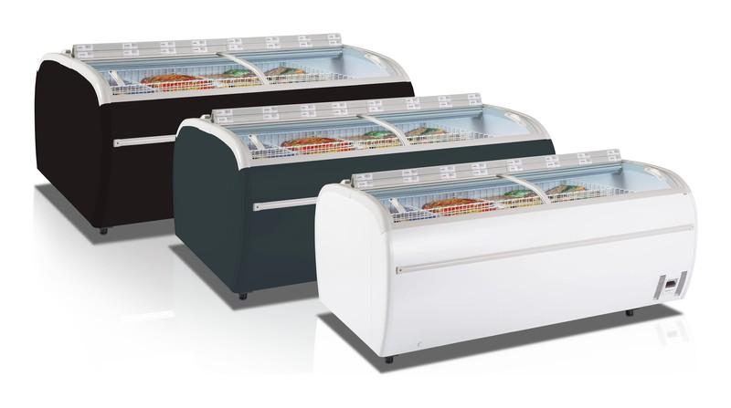 Bild 5: Tefcold Supermarkt-Kühler/Gefriertruhe in Anthrazit TWIN 220A-CF