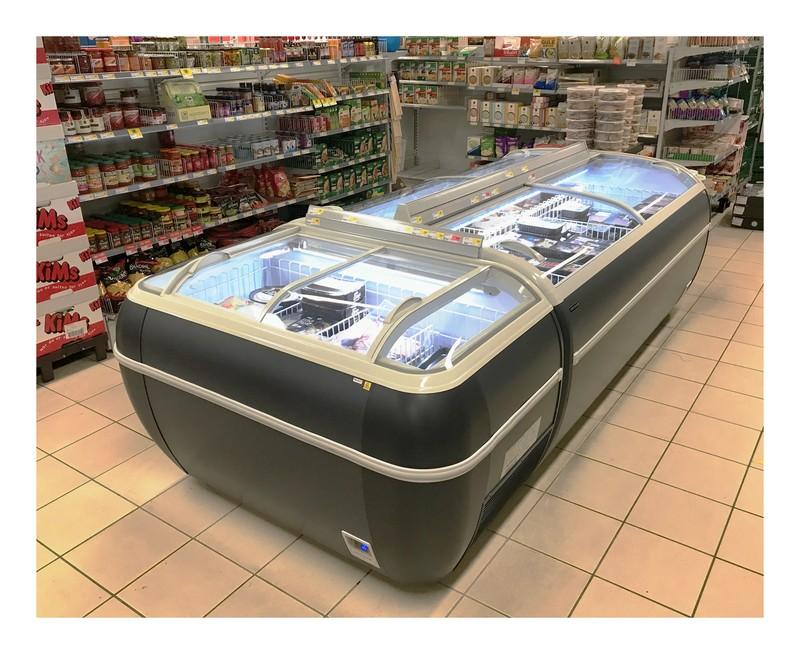 Bild 6: Tefcold Supermarkt-Kühler/Gefriertruhe in Anthrazit TWIN 220A-CF