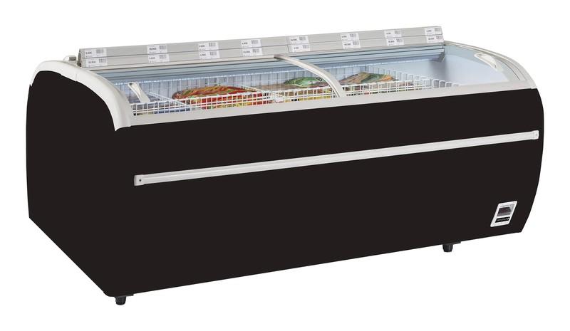 Bild 1: Tefcold Supermarkt-Kühler/Gefriertruhe in Schwarz TWIN 220B-CF