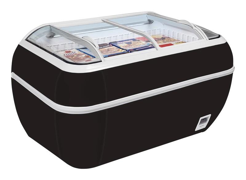 Bild 1: Tefcold Supermarkt-Kühler/Gefriertruhe in Schwarz TWIN HEAD B-CF