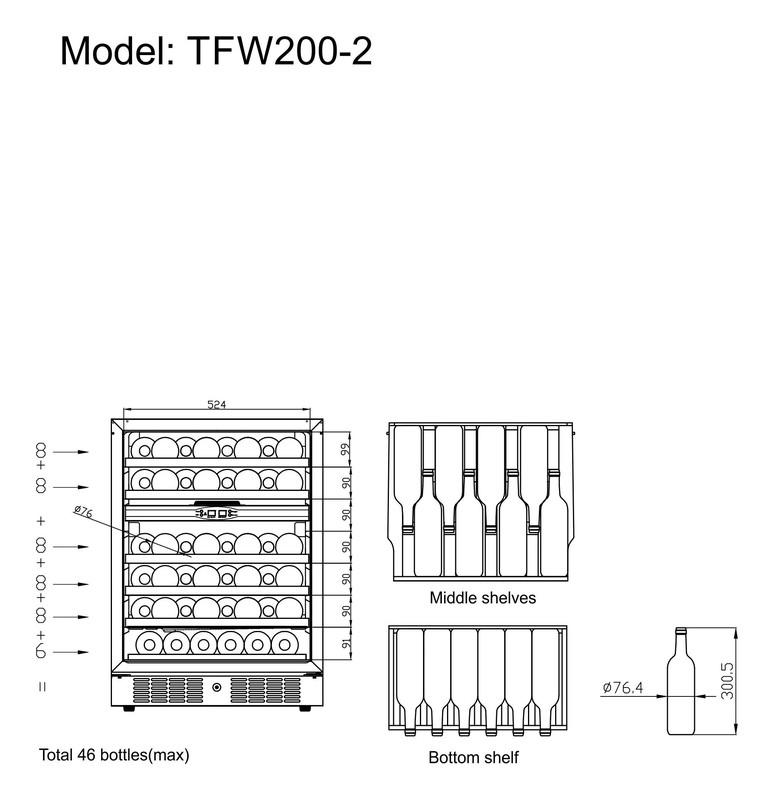 Bild 7: Tefcold Weinkühlschrank TFW200-2F