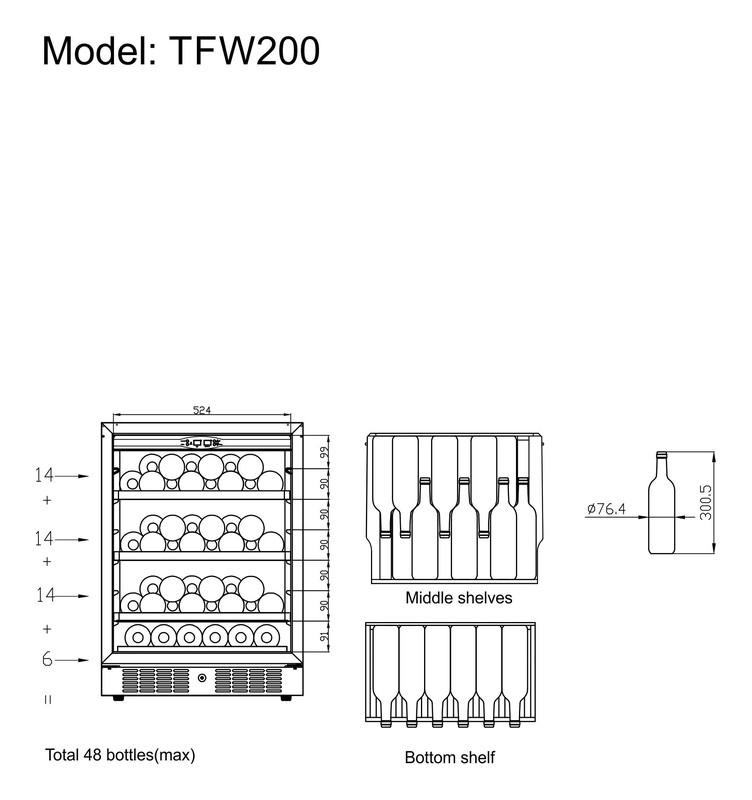 Bild 7: Tefcold Weinkühlschrank TFW200-F