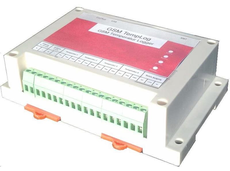 Bild 1: SMS Temperatur Warngerät + Temperaturlogger TempLog4