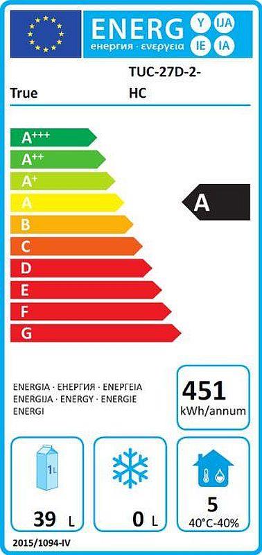 Bild 2: TRUE Unterbaukühltisch TUC-27D-2-HC mit 2 Schubladen