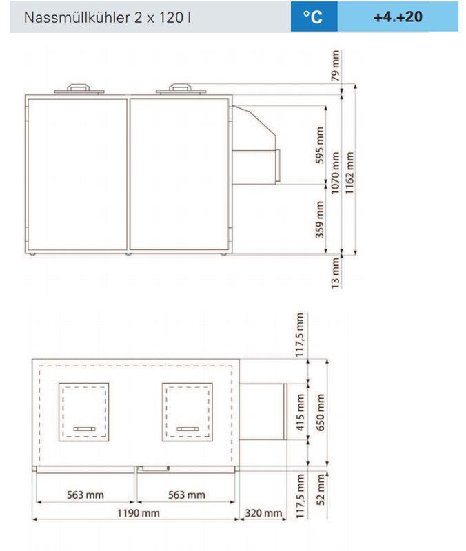 Bild 3: Viessmann Abfallkühler TectoSet CC1 2x120 Liter