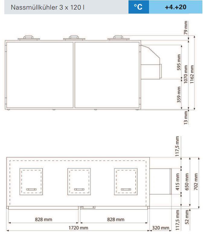 Bild 3: Viessmann Nassmüllkühler TectoSet CC1 3x120 Liter