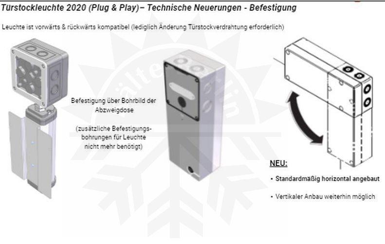 Bild 1: LED-Türstockleuchte (RZB) ab Bj. 02-2020