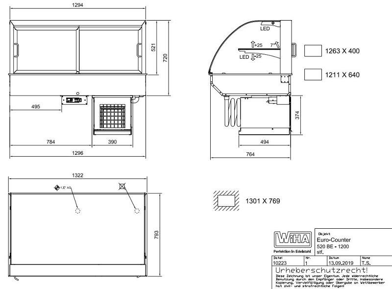 Bild 10: Wiha Kühlvitrine Euro-Counter 520 BE 1200 rund