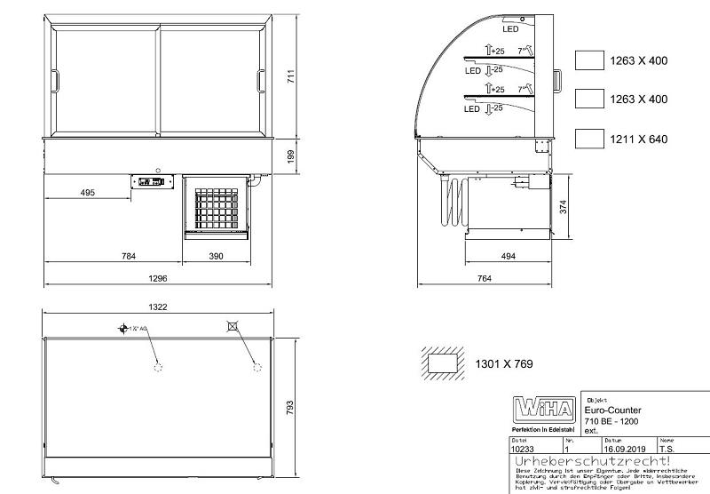 Bild 9: Wiha Kühlvitrine Euro Counter 710 BE 1200 rund